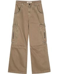 Semicouture - Wide-leg Cotton Cargo Jeans - Lyst
