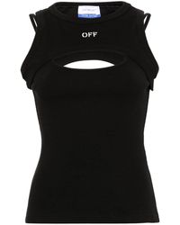 Off-White c/o Virgil Abloh - Off- Logo-Embroidered Tank Top - Lyst