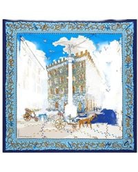 Ferragamo - Palazzo Spini Feroni Print Silk Scarf - Lyst