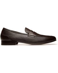 Bally - Saix-u Grained-leather Loafers - Lyst
