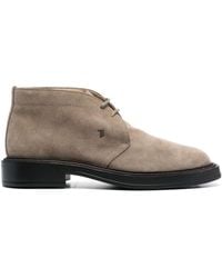 Tod's - Desert Suede Lace-up Boots - Lyst