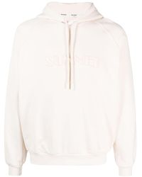 Sunnei - Embroidered-logo Cotton Hoodie - Lyst