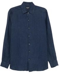 ZEGNA - Long-Sleeve Linen Shirt - Lyst