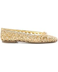 Casadei - Woven Ballet Flats - Lyst