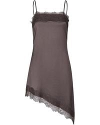 Samsøe & Samsøe - Lace-Trim Asymmetric Dress - Lyst