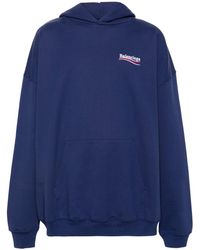 Balenciaga Hoodie Met Politiek Campagnelogo In Wit in het Wit voor heren Lyst NL
