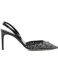 Rene Caovilla - Sandales En Cuir À Ornements En Cristal 80 Mm - Lyst