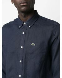 Lacoste - Logo-Patch Button-Down Shirt - Lyst