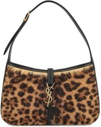 Saint Laurent - Le 5 À 7 Leopard-Print Clasp Shoulder Bag - Lyst