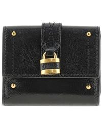 Chloé - Mini Paddington Tri-Fold Studded Lock Wallet - Lyst