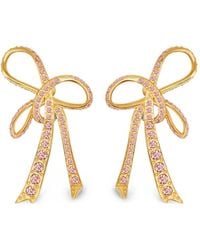 Oscar de la Renta - Bow Crystal-Embellished Earrings - Lyst