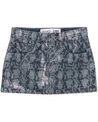 Liu Jo - X Elodie Cotton Mini Skirt - Lyst