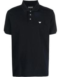 Emporio Armani - Logo Cotton Polo Shirt - Lyst