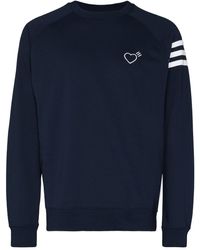 adidas X Human Made Sweater Met Geborduurd Hart - Blauw