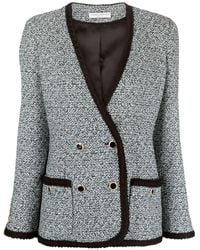 Alessandra Rich - Double-breasted Tweed Jacket - Lyst