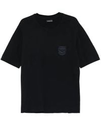 Emporio Armani - Crew-Neck Logo-Appliqué T-Shirt - Lyst