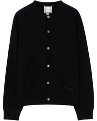 WOOYOUNGMI - Logo-Embroidered Button-Fastening Cardigan - Lyst