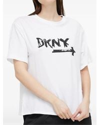 DKNY - Logo-Print Pajama Top - Lyst