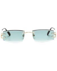 Cartier - Rectangle-Frame Sunglasses - Lyst