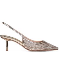 Le Silla - Gilda Crystal-Embellished Mesh Pumps - Lyst
