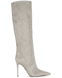 Dolce & Gabbana - Kim Satin Boots With Fusible Rhinestones - Lyst