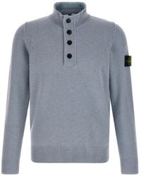 Stone Island - 5100005 Full Rib Cotton Bouclé Hooded Zip-Up Jumper - Lyst