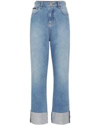 Philipp Plein - Embellished Straight-Leg Jeans - Lyst