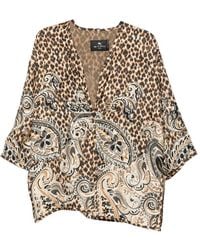 Etro - Leopard-Print Paisley Jacket - Lyst
