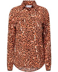 Equipment - Camisa Slim Signature con estampado de leopardo - Lyst
