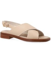 Frau - Crossover-Strap Leather Sandals - Lyst