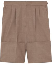 Burberry - Cuff-detail Tailored Shorts - Lyst