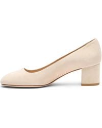 Stuart Weitzman - Maeve 50 Suède Pumps Met Blokhak - Lyst