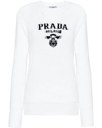 Prada - Cashmere Logo Sweater - Lyst