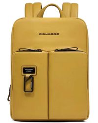 Piquadro - Expandable Leather Backpack - Lyst