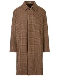 Corneliani - Prince Of Wales Check Single-Breasted Coat - Lyst