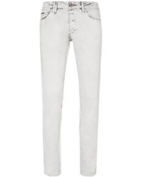 Philipp Plein - Skull-Stamp Washed Skinny Jeans - Lyst