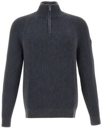 Rrd - Cotton 7 Techno Wash Half-Zip Rib-Knit Sweater - Lyst