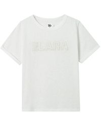 B+ AB - Embroidered-Detail T-Shirt - Lyst