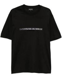 Emporio Armani - Logo-Print Short-Sleeve T-Shirt - Lyst