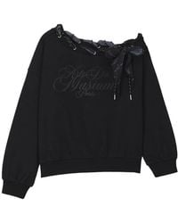 Musium Div. - Bow-Detail Off-Shoulder Sweater - Lyst