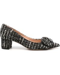 Gianvito Rossi - And White Buckle Detail Tweed Pumps - Lyst