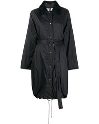 Yves Salomon Belted Mid-length Parka - Black