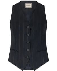 Tagliatore - Pinstripe Button Vest - Lyst