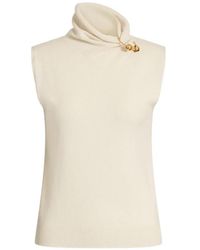 Alberta Ferretti - Roll-Neck Sleeveless Top - Lyst