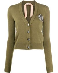 N°21 Vest Verfraaid Met Kristallen - Groen