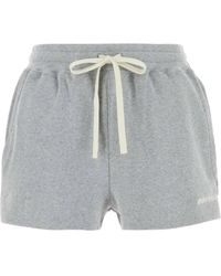 Miu Miu - Short À Taille À Lien De Resserrage - Lyst