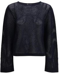 Allude - Gebreide Trui Met Boothals - Lyst