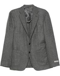 Canali - Strukturierte Jacke Mit Zwei Knöpfen - Lyst