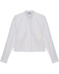 MSGM - Lace Panel Shirt - Lyst