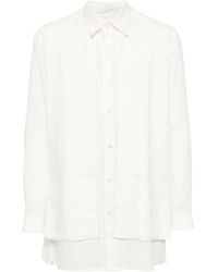 Yohji Yamamoto - Classic-collar Linen Shirt - Lyst